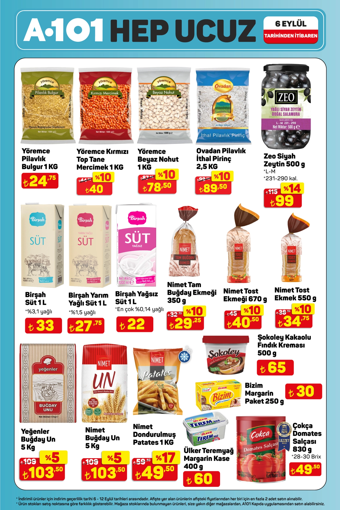 A101 - 6 Eylül'den İtibaren Hep Ucuz Kataloğu