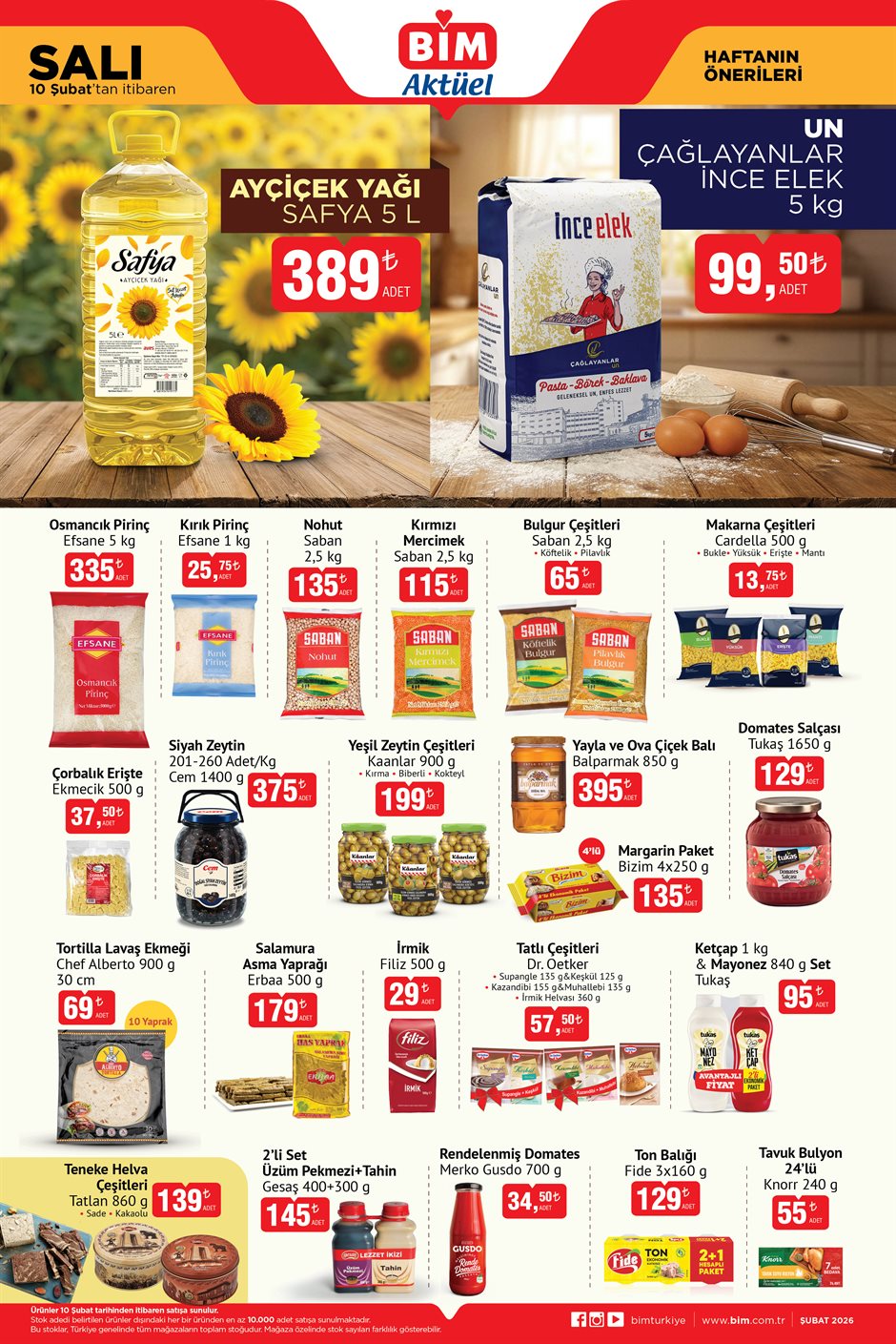 BİM - 10 Şubat Salı