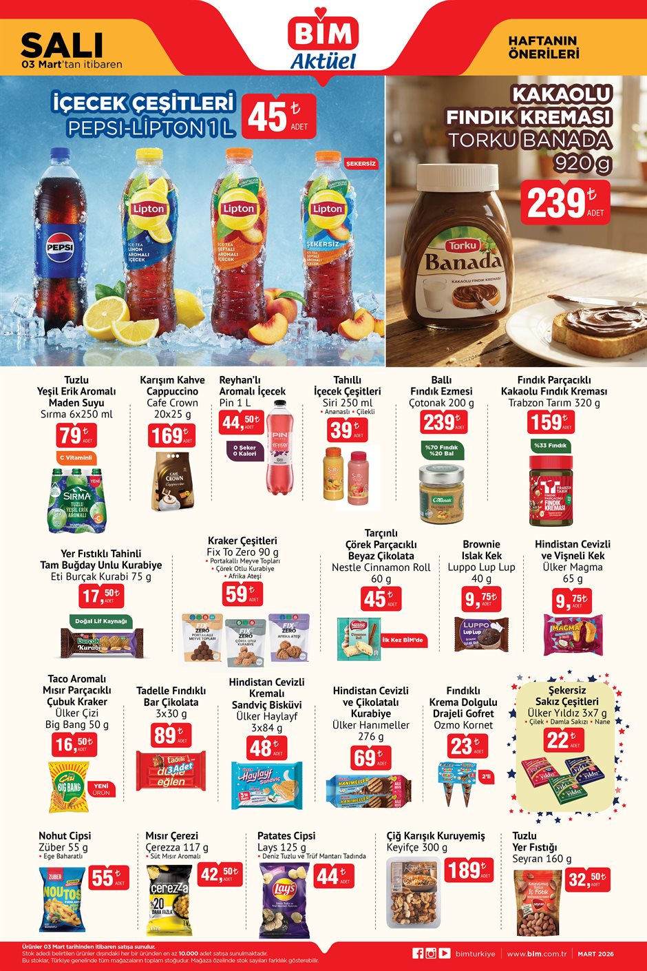 BİM - 03 Mart Salı