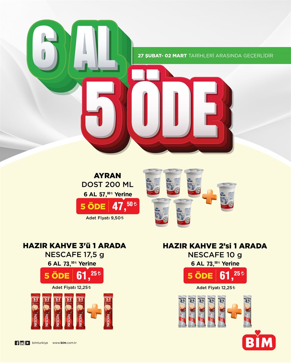BİM - 6 Al 5 Öde