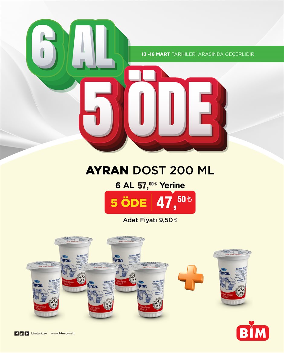 BİM - 6 AL 5 ÖDE