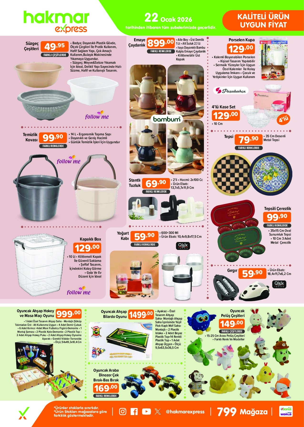 Hakmar Express - Perşembe Aktüel Ürünler - 22 Ocak 2026