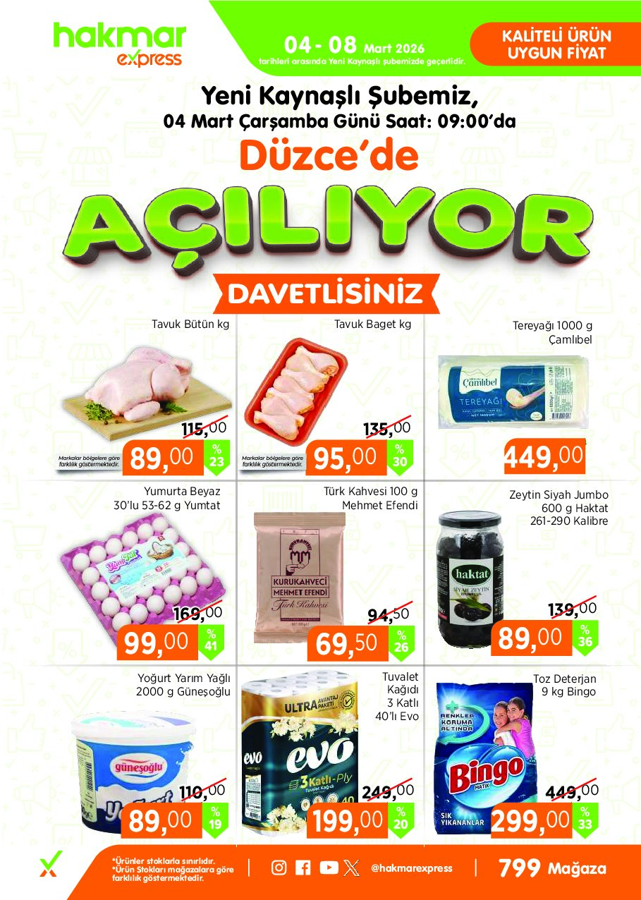 Hakmar Express - Açılış Mağazalarımız - 4-8 Mart 2026