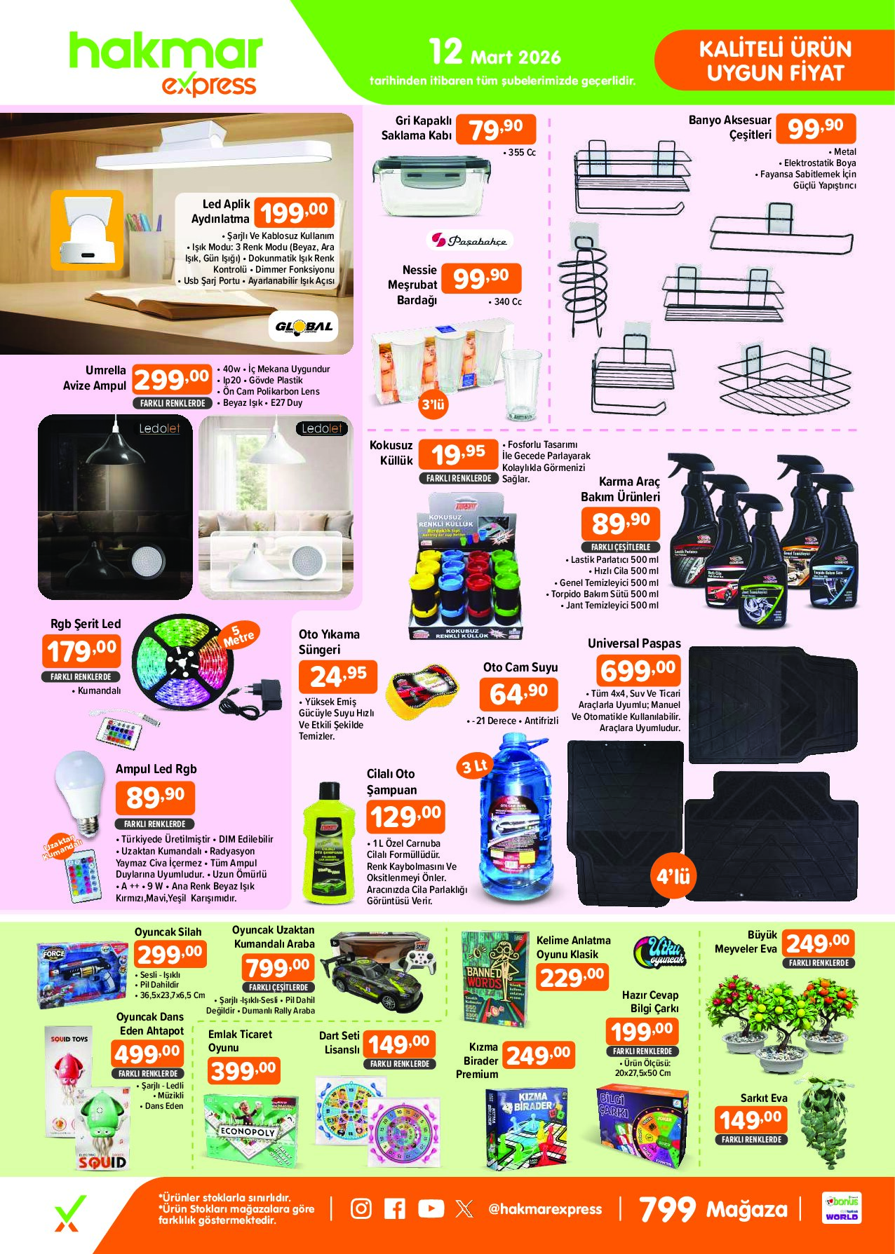 Hakmar Express - Perşembe Aktüel Ürünler - 12 Mart 2026