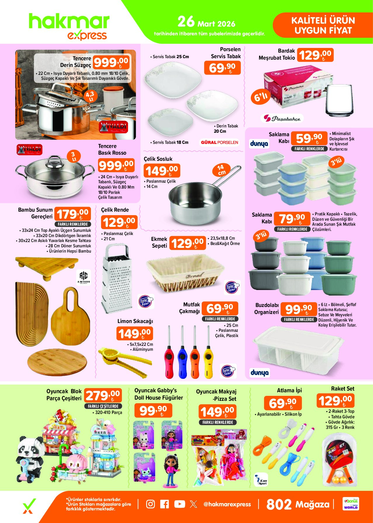 Hakmar Express - Perşembe Aktüel Ürünler - 26 Mart 2026