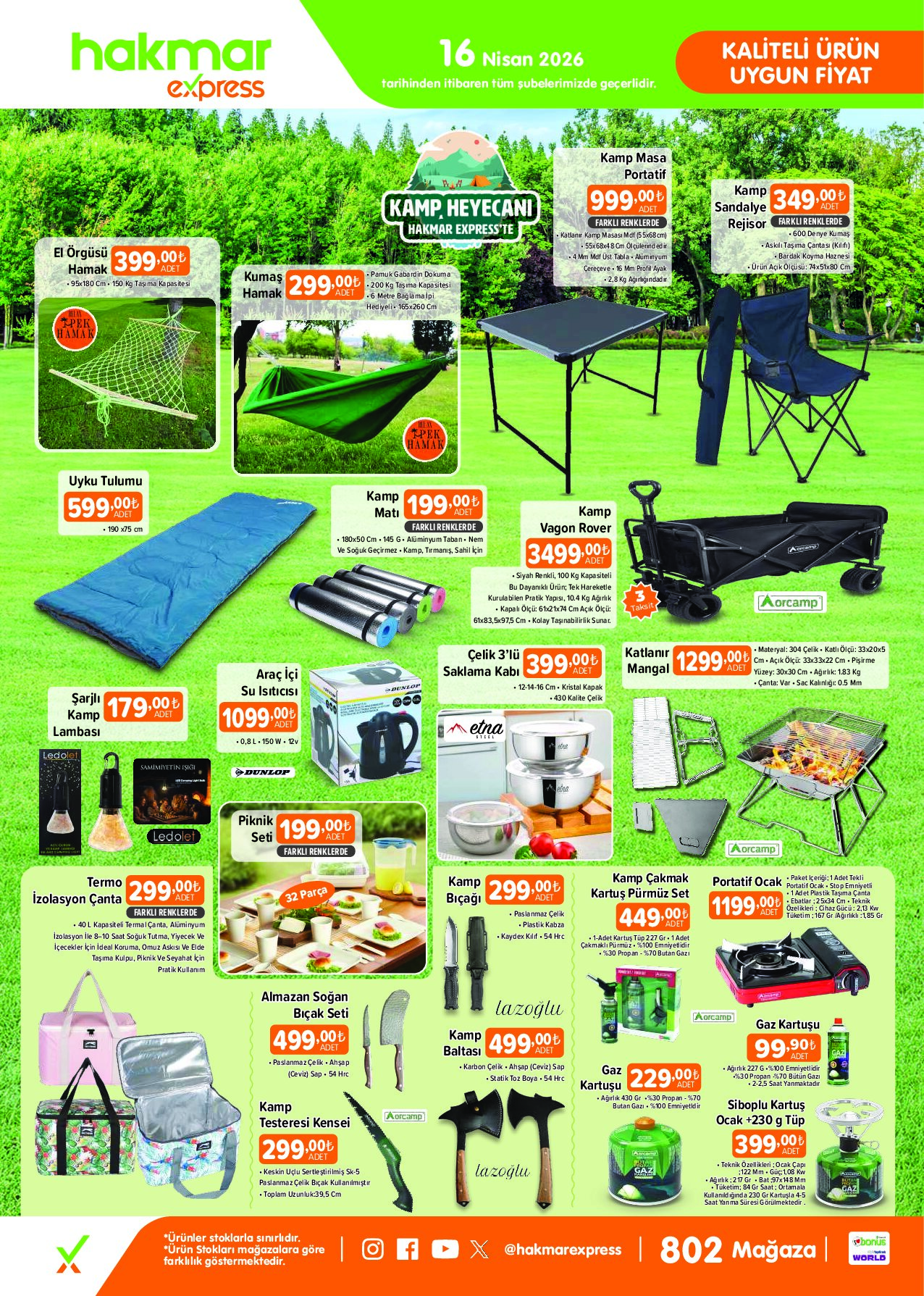 Hakmar Express - Perşembe Aktüel Ürünler - 16 Nisan 2026