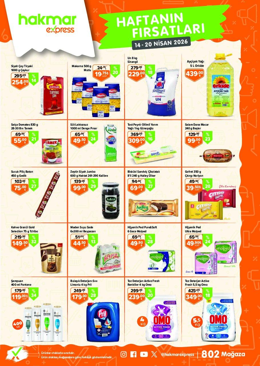 Hakmar Express - Haftanın Fırsatları - 14-20 Nisan 2026