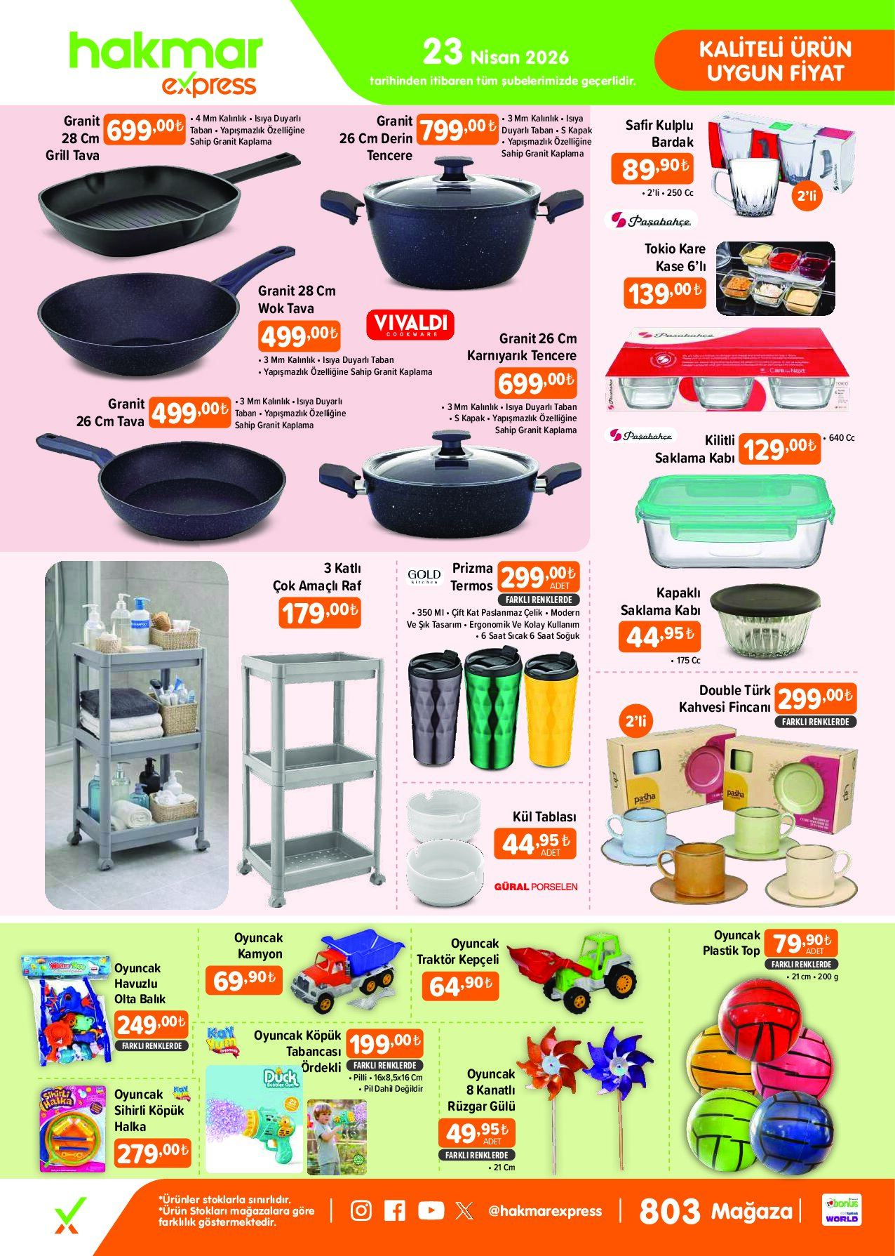 Hakmar Express - Perşembe Aktüel Ürünler - 23 Nisan 2026 - Sayfa 1