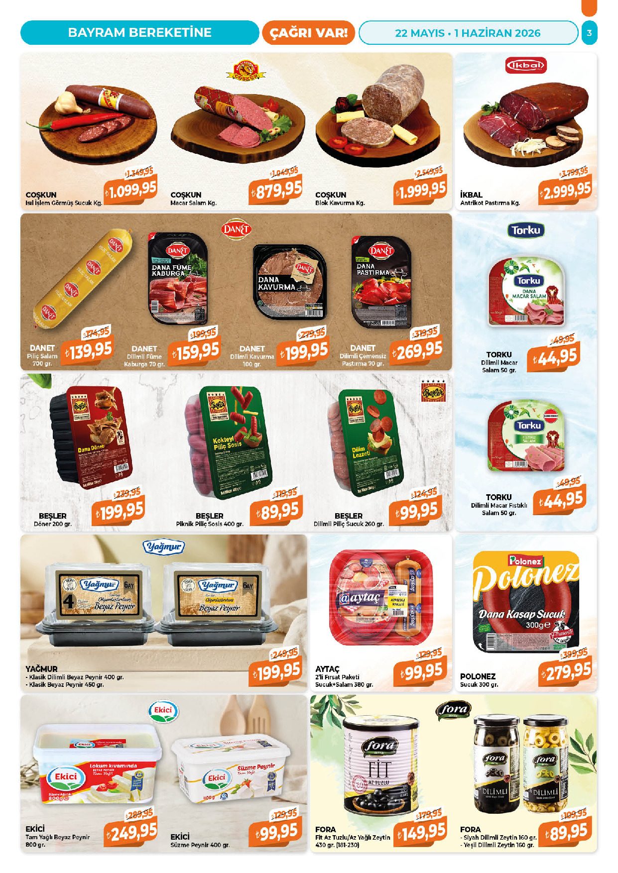 Çağrı Market 22 Mayıs - 01 Haziran Güncel Katalog - Sayfa 3