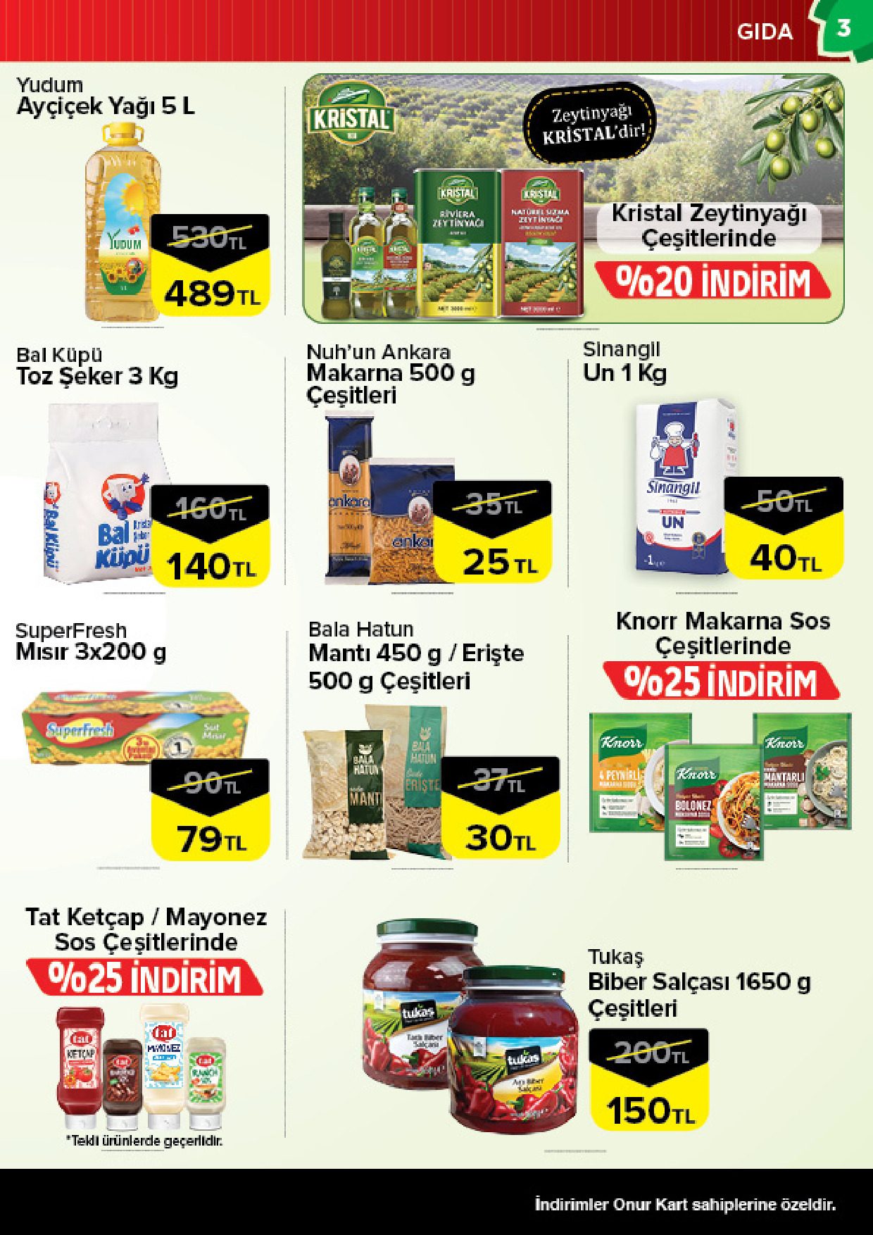 Onur Market 30 Haziran - 13 Temmuz İstanbul Genel İnsert - Sayfa 3