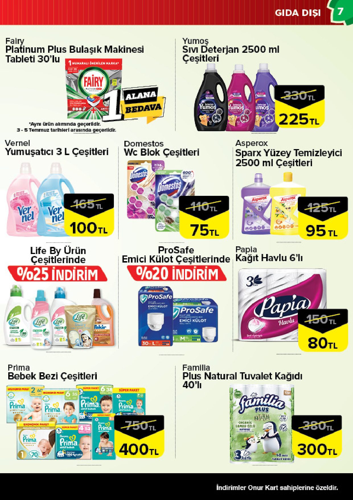 Onur Market 30 Haziran - 13 Temmuz İstanbul Genel İnsert - Sayfa 7