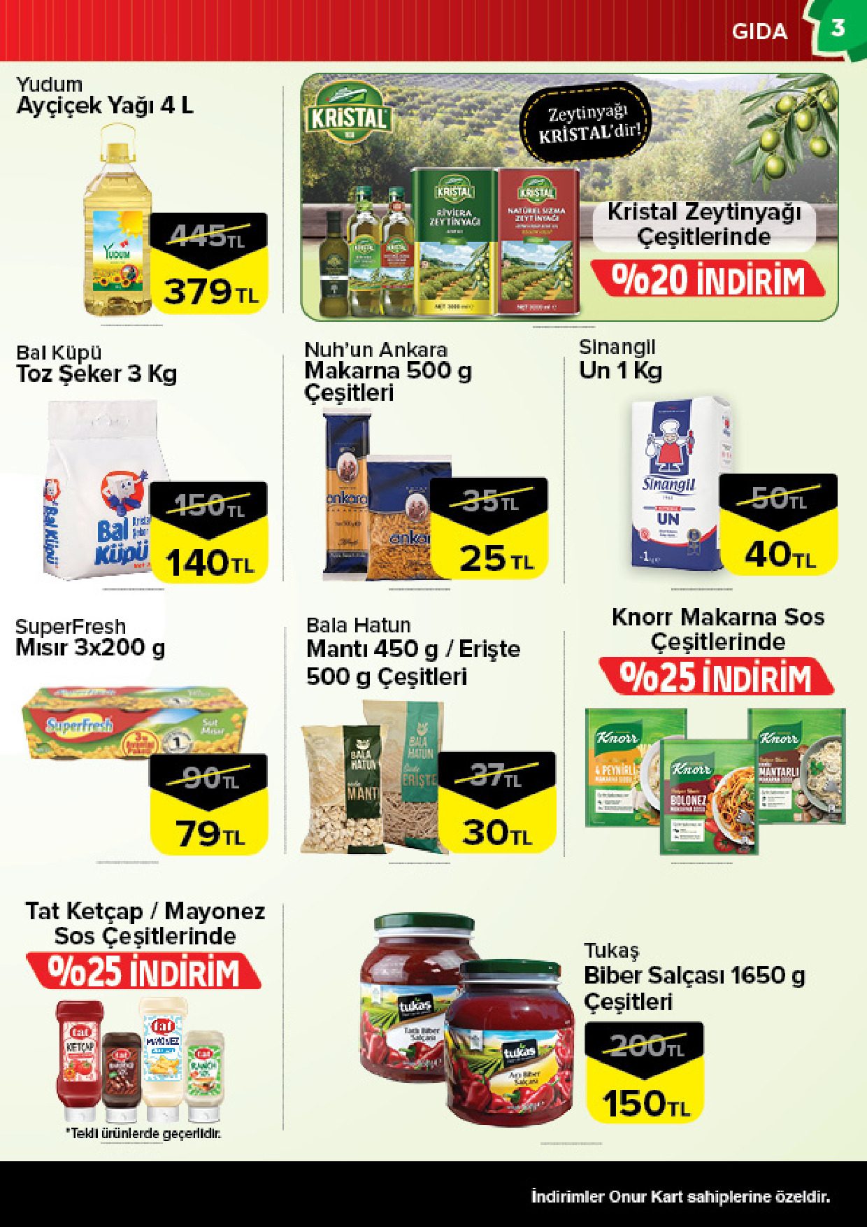 Onur Market 30 Haziran - 13 Temmuz Bursa Genel İnsert - Sayfa 3