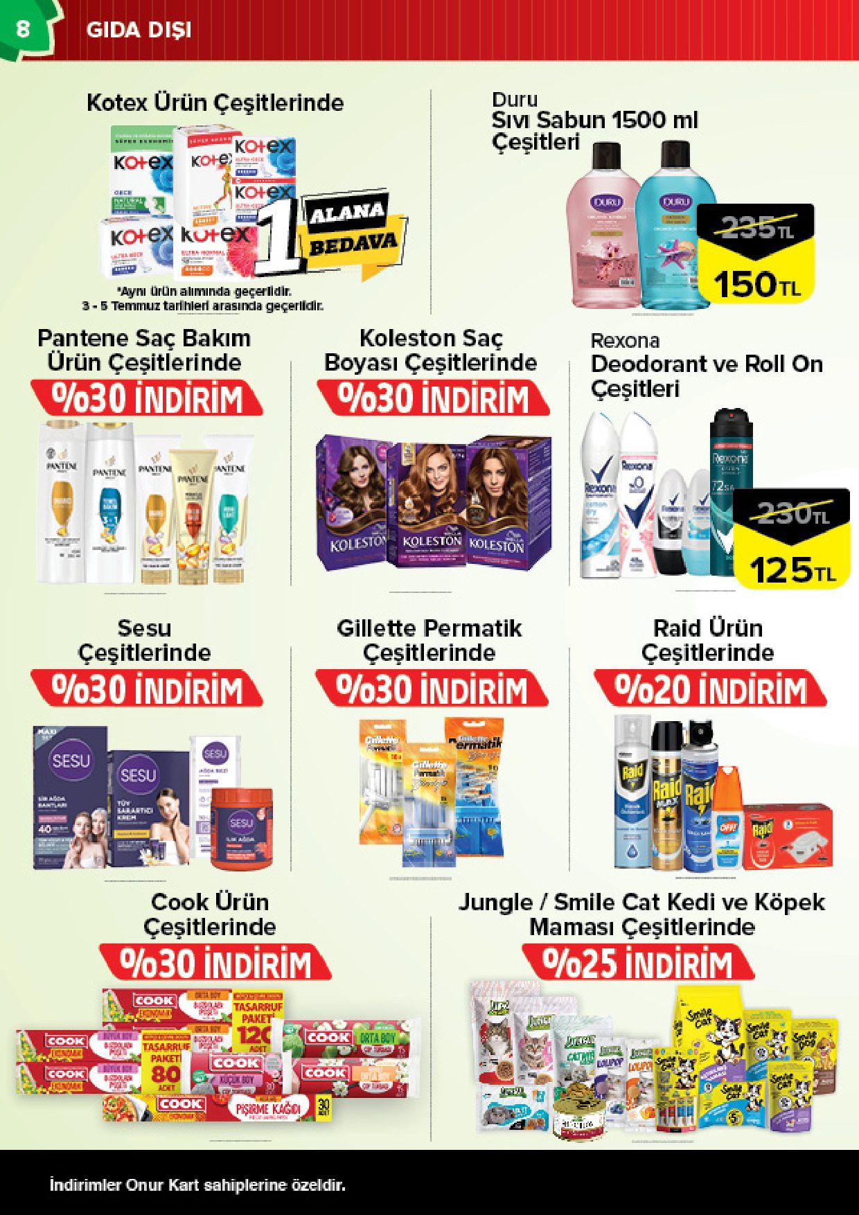 Onur Market 30 Haziran - 13 Temmuz Trakya Genel İnsert - Sayfa 8