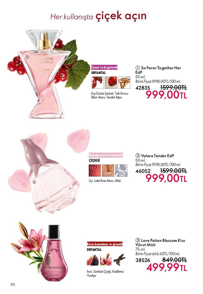 Oriflame 01 Temmuz- 31 Temmuz Online Katalog - Sayfa 50