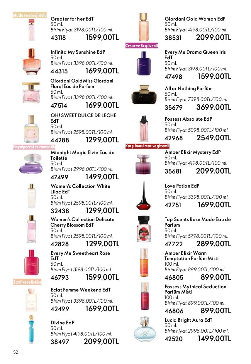 Oriflame 01 Temmuz- 31 Temmuz Online Katalog - Sayfa 52