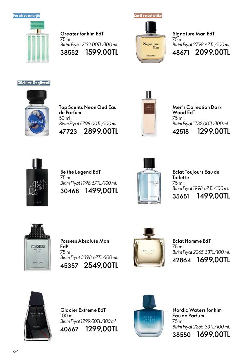 Oriflame 01 Temmuz- 31 Temmuz Online Katalog - Sayfa 64