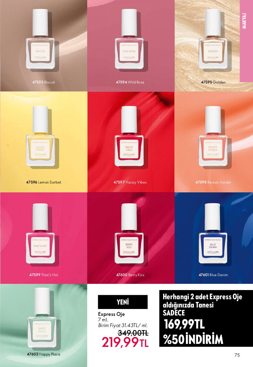 Oriflame 01 Temmuz- 31 Temmuz Online Katalog - Sayfa 75