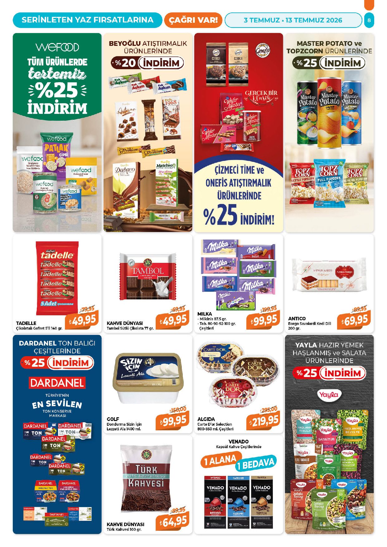 Çağrı Market 03 Temmuz - 13 Temmuz Güncel Katalog - Sayfa 8
