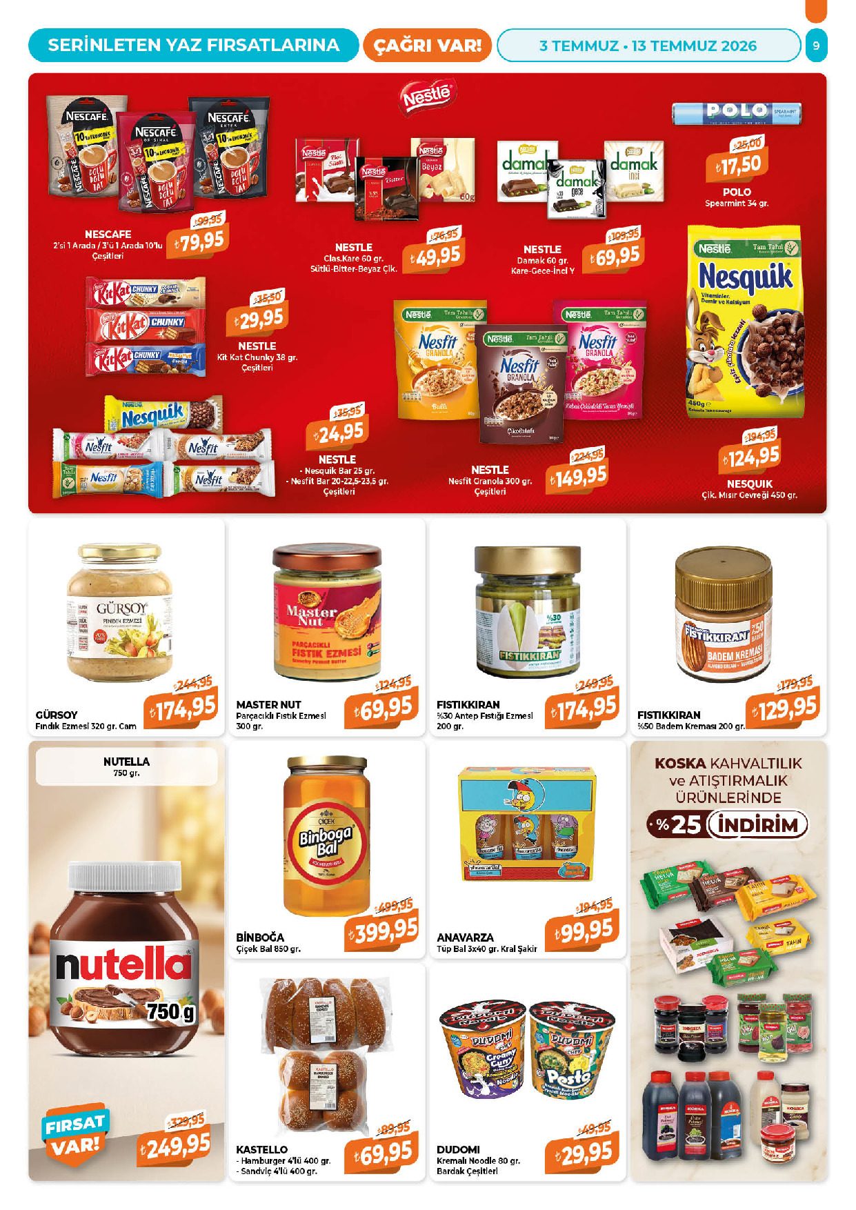 Çağrı Market 03 Temmuz - 13 Temmuz Güncel Katalog - Sayfa 9