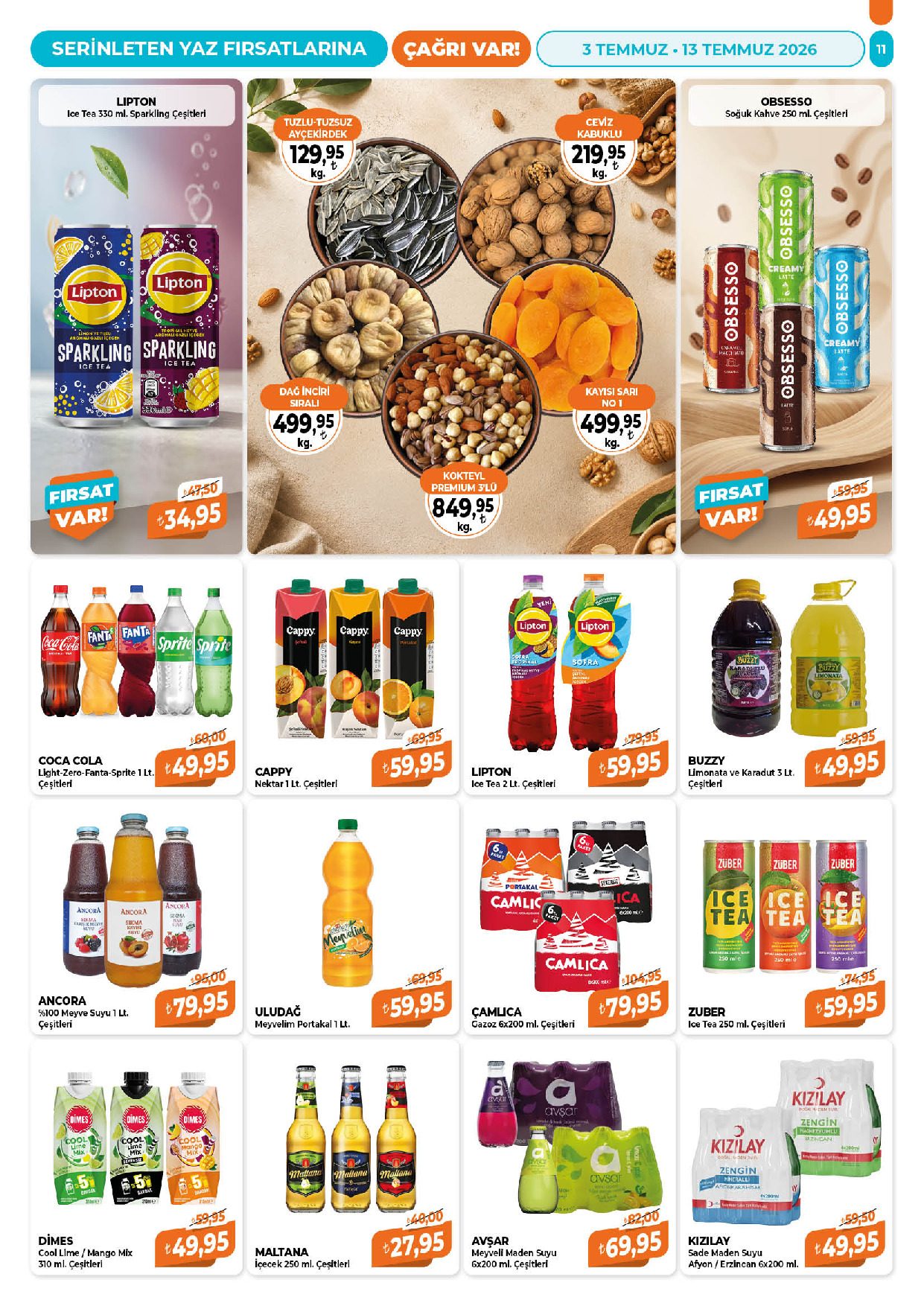 Çağrı Market 03 Temmuz - 13 Temmuz Güncel Katalog - Sayfa 11