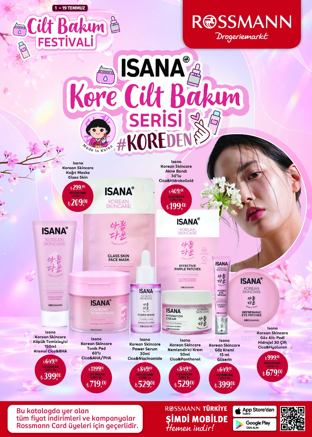 Rossmann 01Temmuz - 19 Temmuz Cilt Bakım Festivali Kataloğu - Sayfa 1