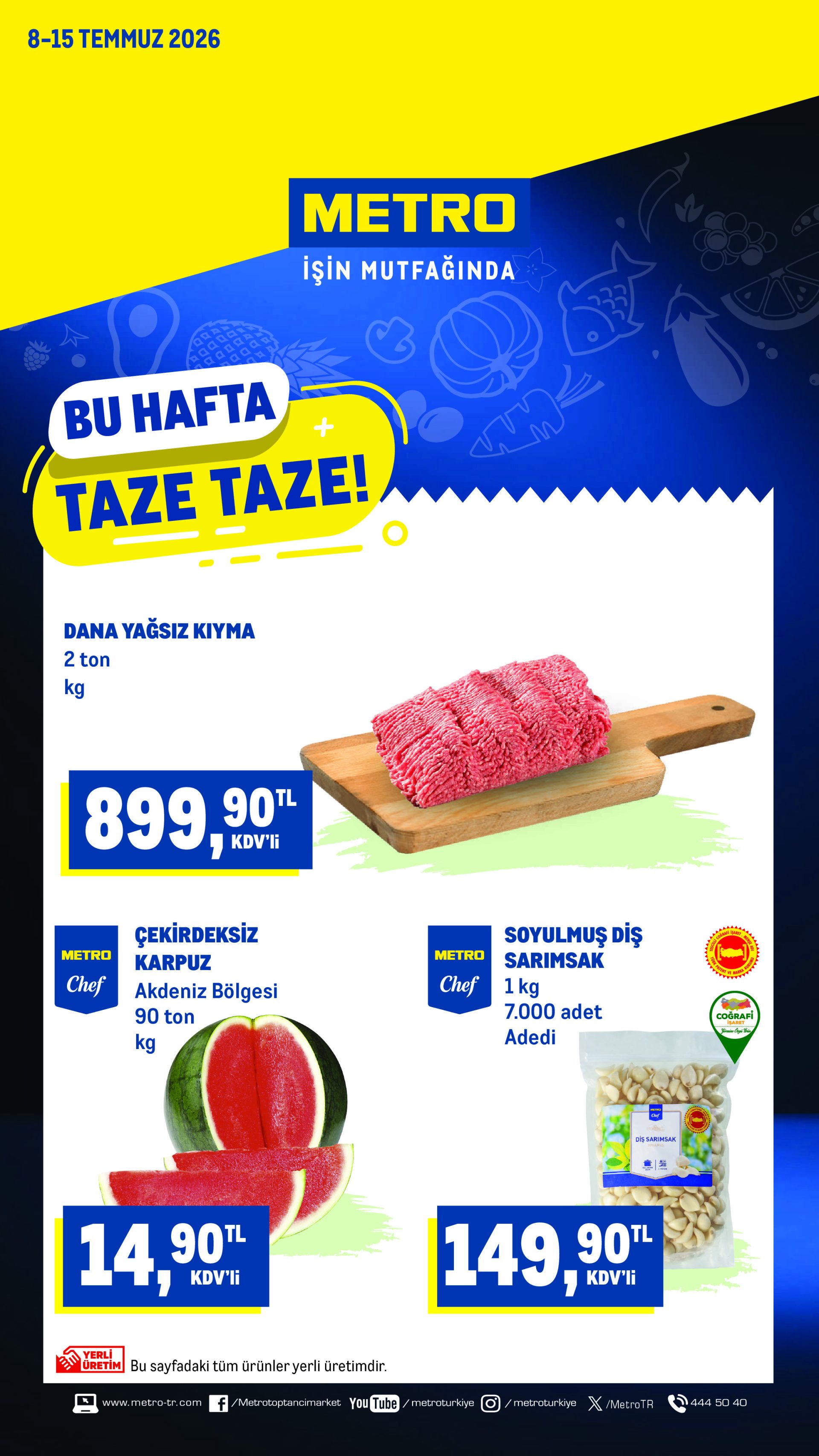 Metro 08 Temmuz - 14 Temmuz Taze Ürünler Kataloğu - Sayfa 1