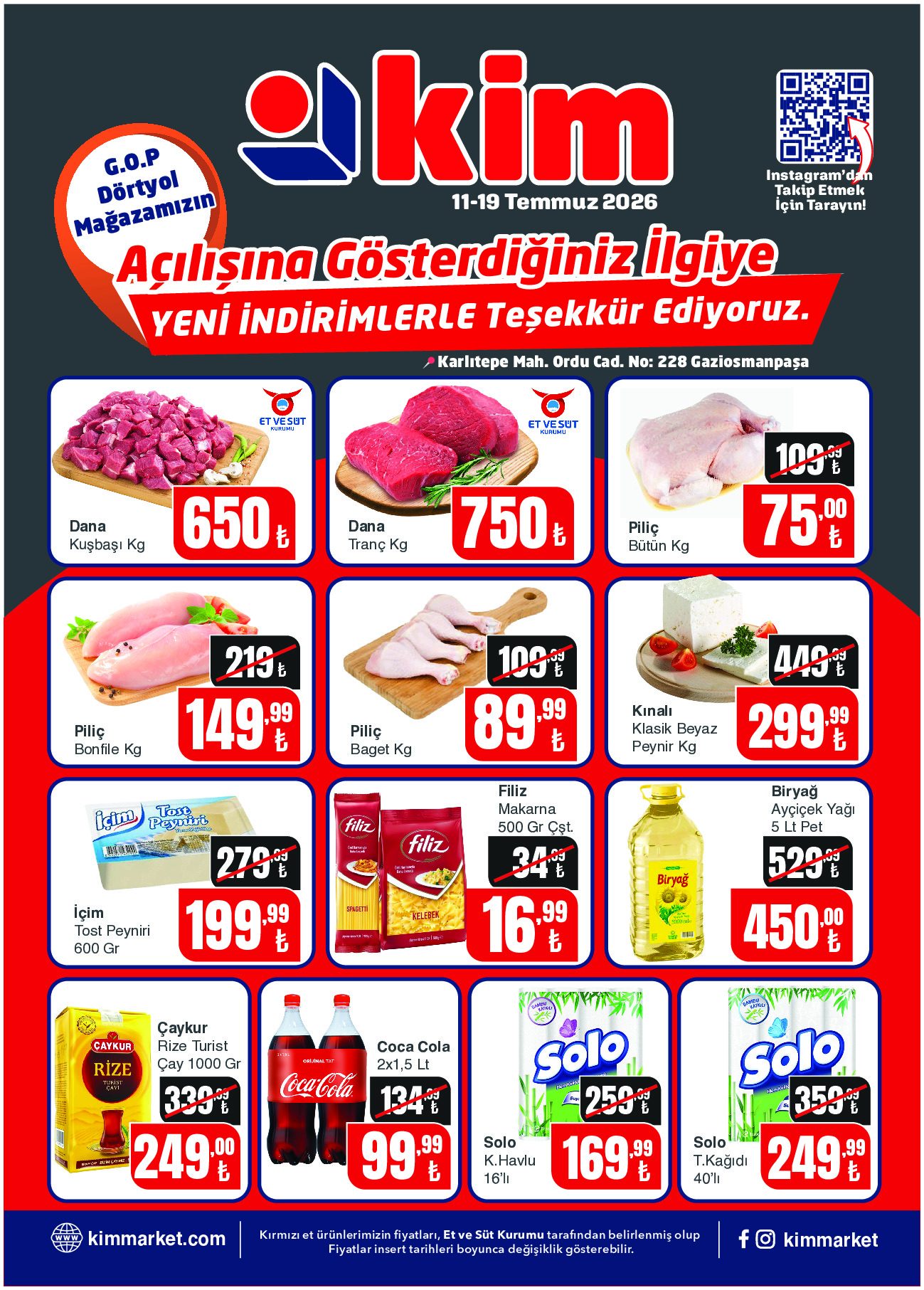Kim Market 11-19 Temmuz Yeni Mağaza Açılış Özel - Sayfa 1