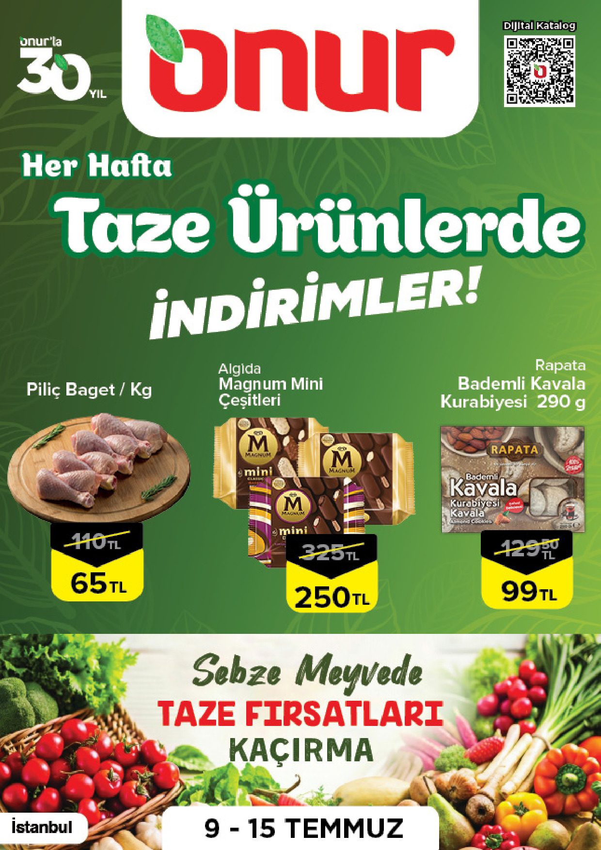 Onur Market 09 Temmuz - 15 Temmuz İstanbul Taze Ürünlerde İndirimler - Sayfa 1