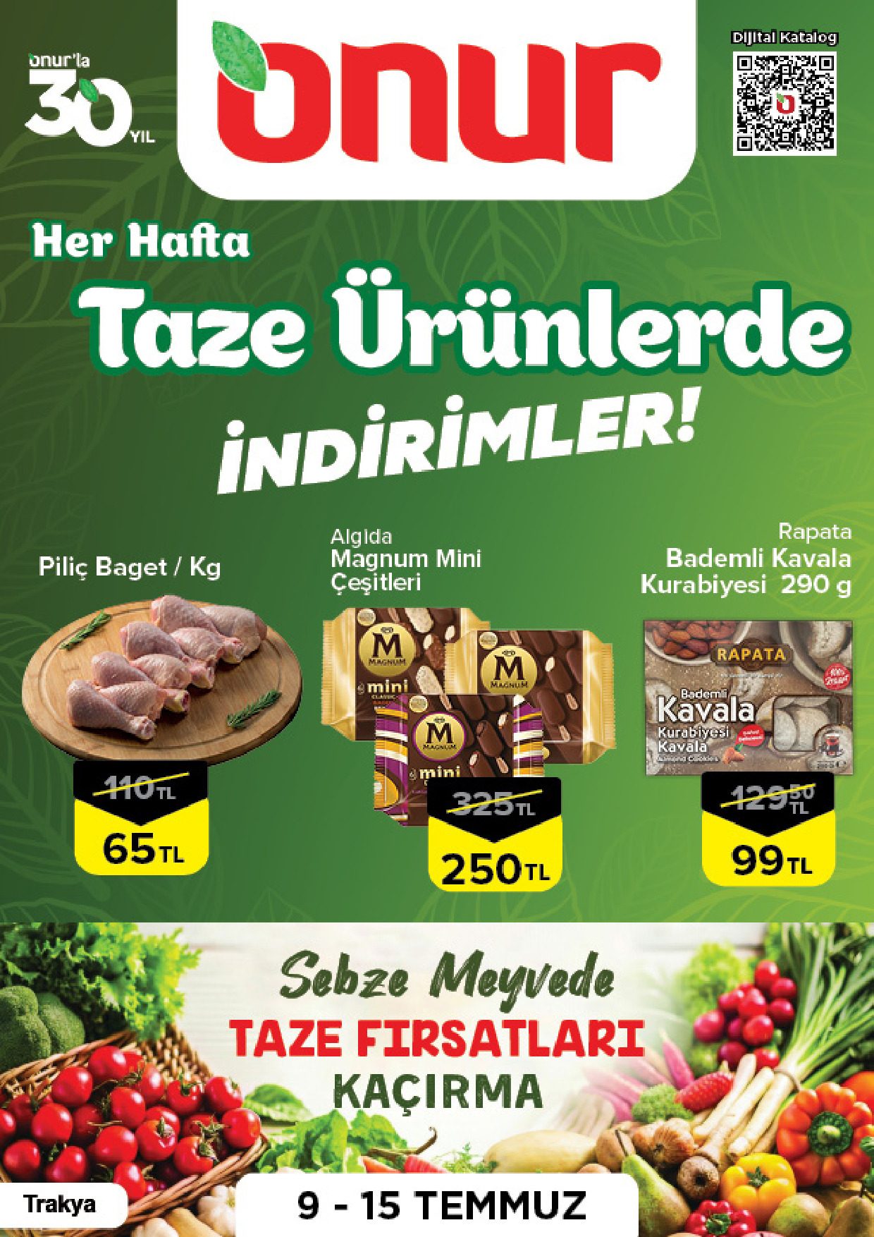 Onur Market 09 Temmuz - 15 Temmuz Trakya Taze Ürünlerde İndirimler - Sayfa 1