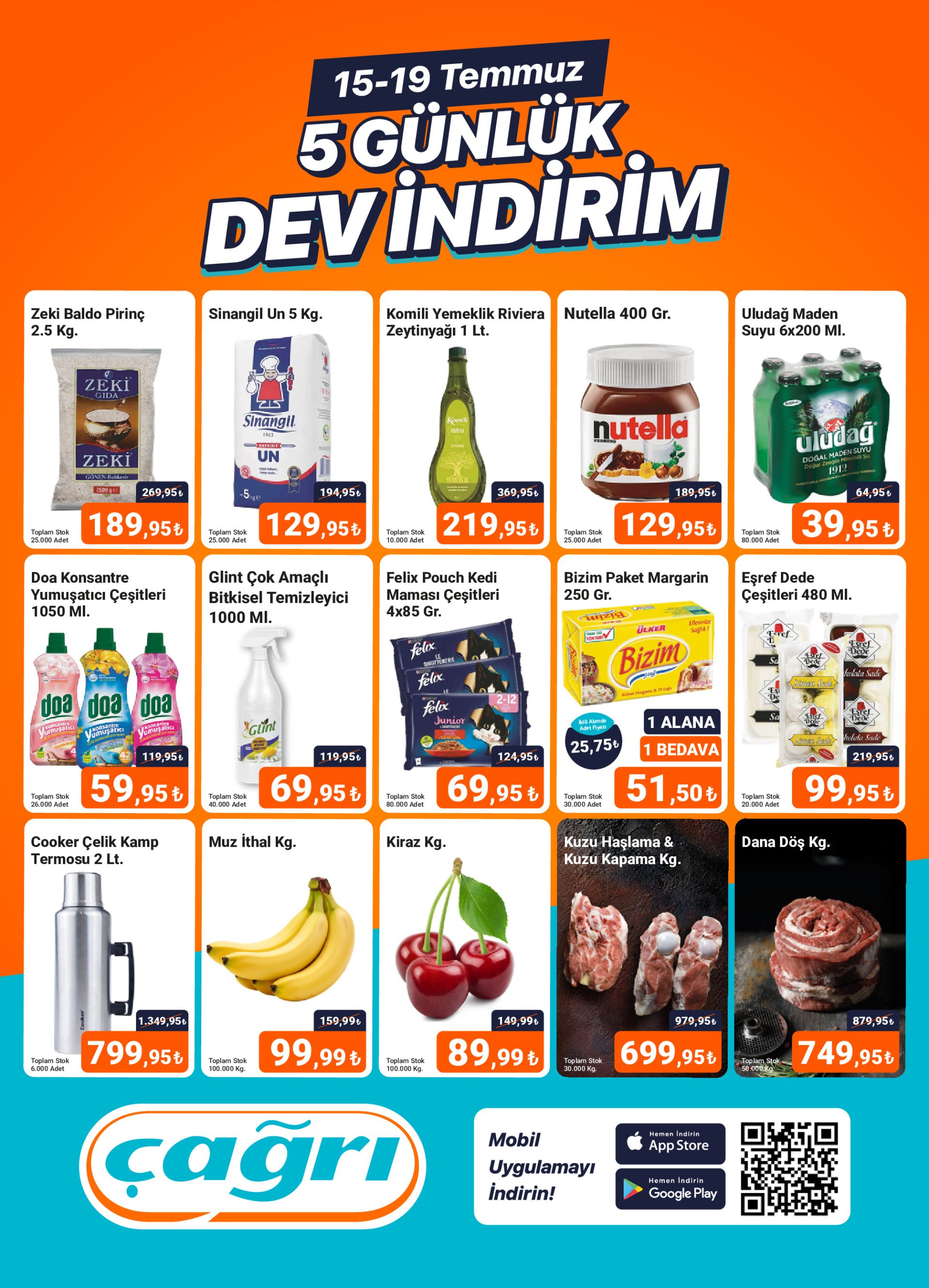 Çağrı Market 15 Temmuz - 19 Temmuz 5 Günlük Dev İndirim - Sayfa 1