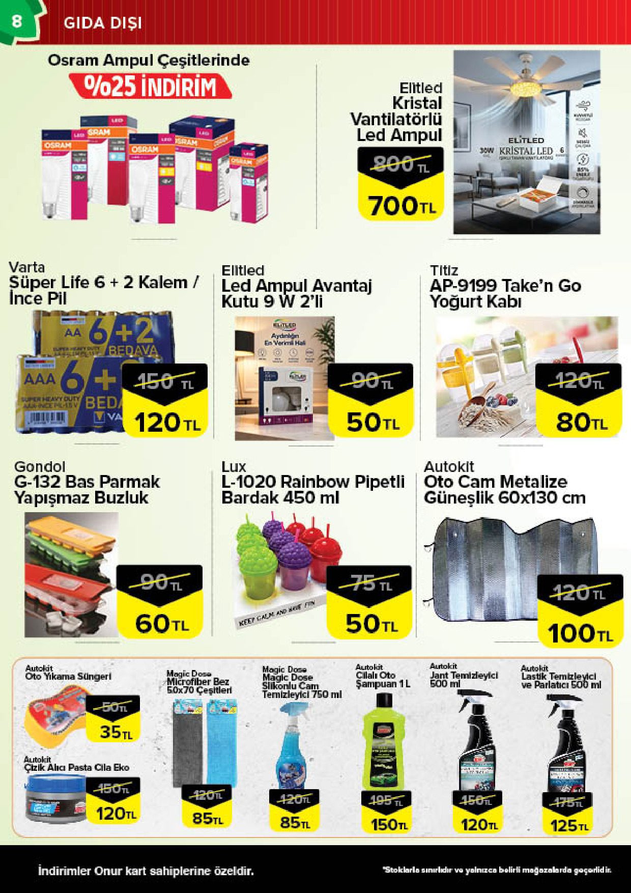 Onur Market 14 Temmuz - 27 Temmuz Bursa Genel İnsert - Sayfa 8