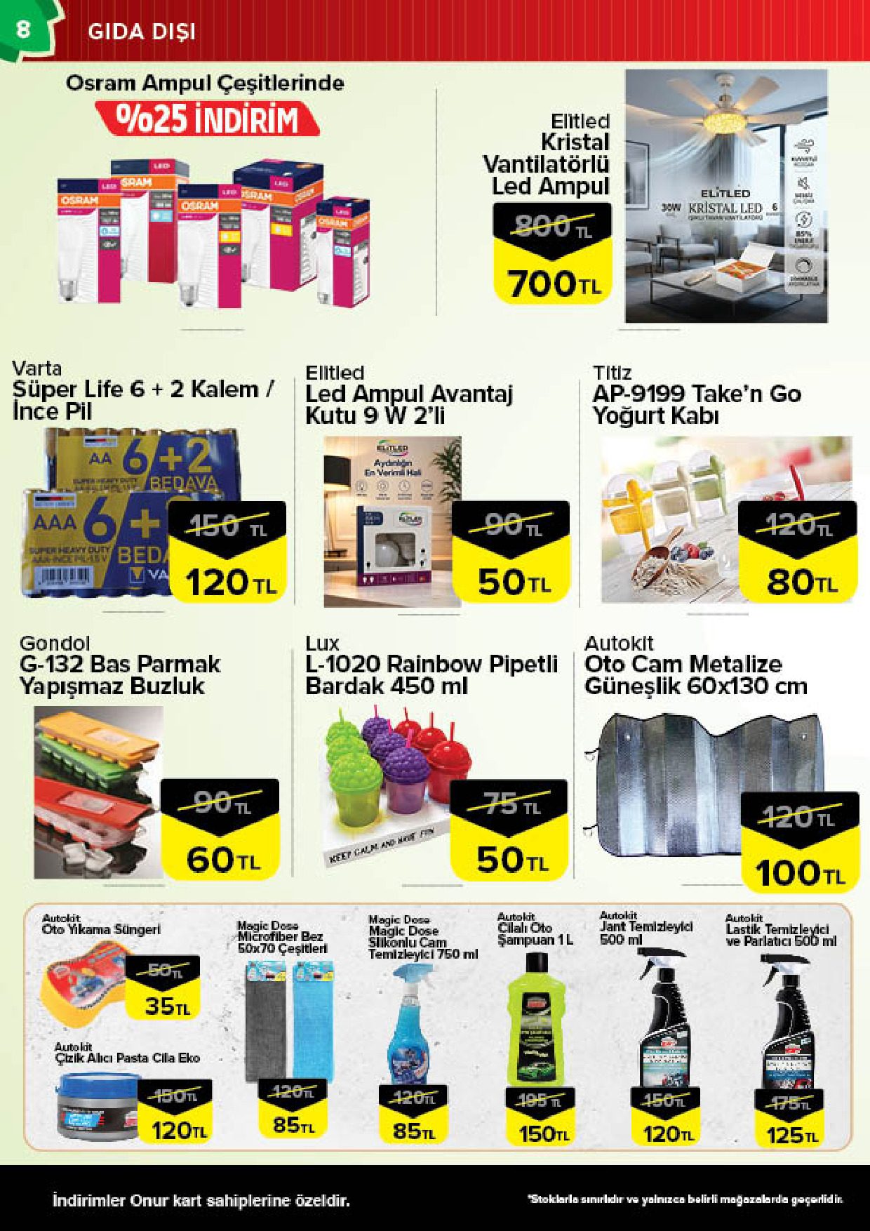 Onur Market 14 Temmuz - 27 Temmuz Trakya Genel İnsert - Sayfa 8