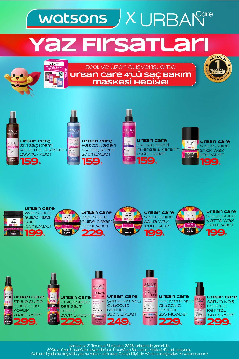 Watsons 31 Temmuz - 31 Ağustos Aktüel Kataloğu - Sayfa 7