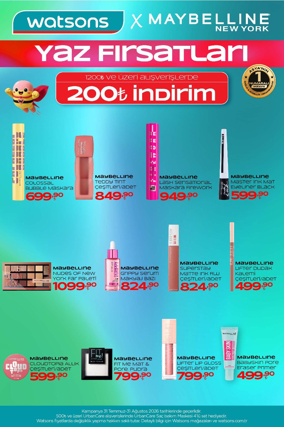 Watsons 31 Temmuz - 31 Ağustos Aktüel Kataloğu - Sayfa 10