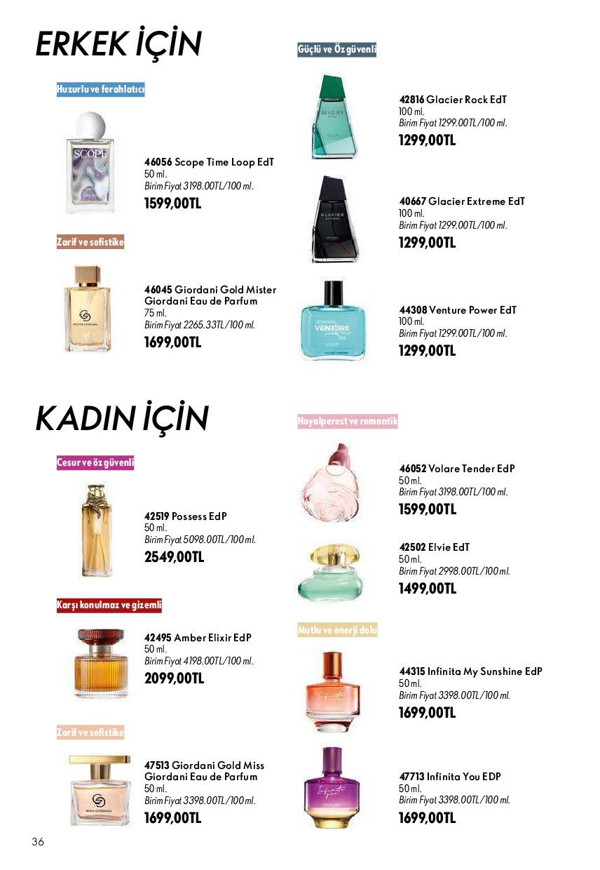 Oriflame 01 Ağustos - 31 Ağustos Online Katalog - Sayfa 36