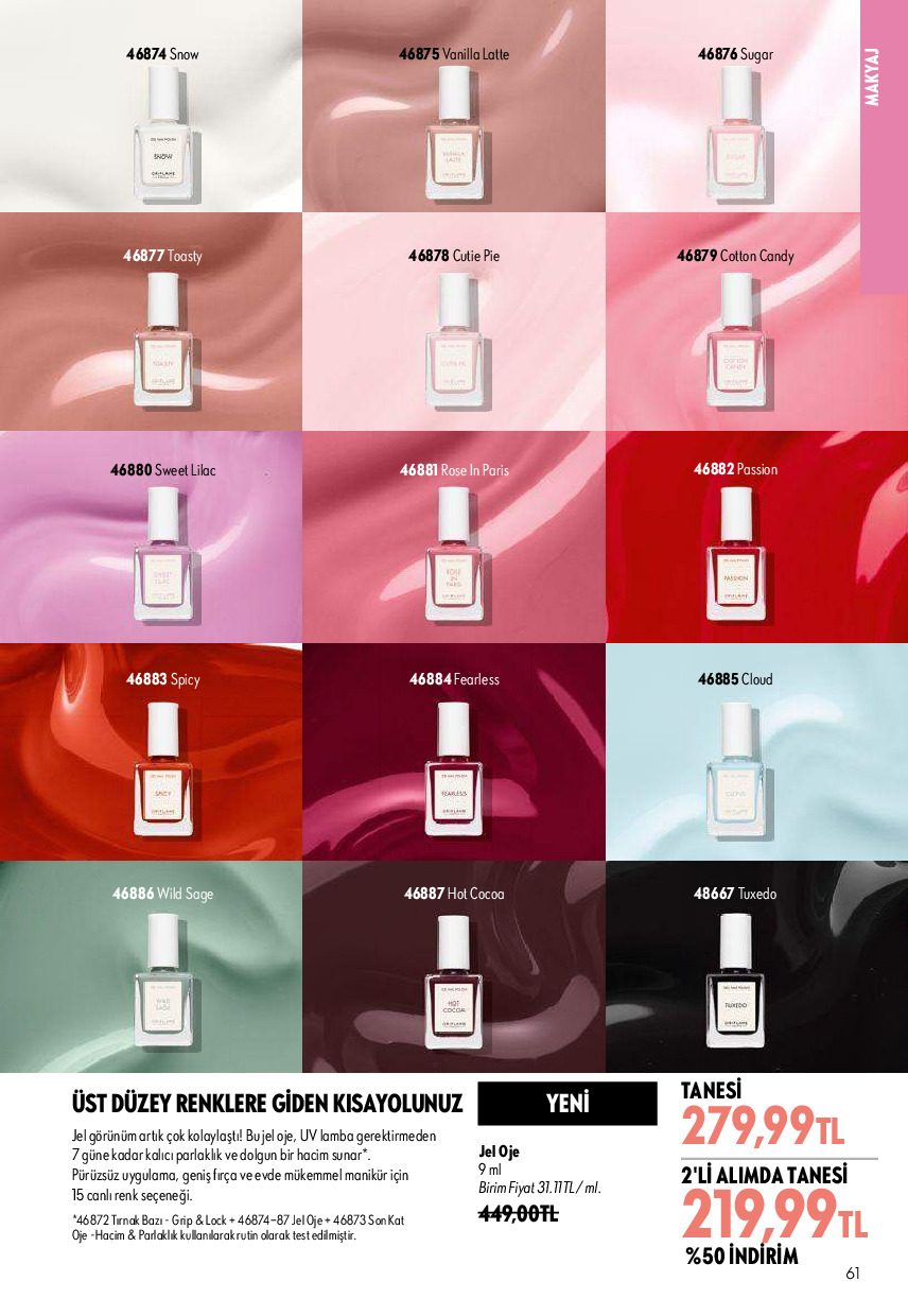Oriflame 01 Ağustos - 31 Ağustos Online Katalog - Sayfa 61