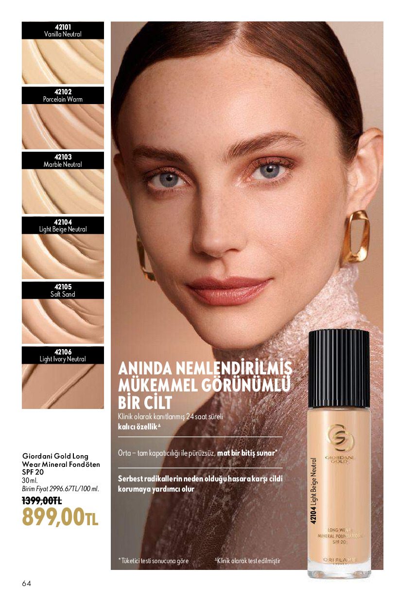 Oriflame 01 Ağustos - 31 Ağustos Online Katalog - Sayfa 64