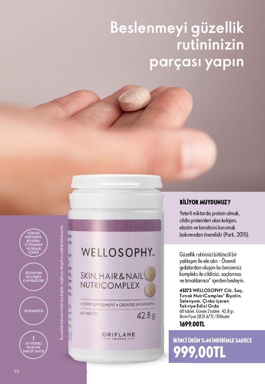 Oriflame 01 Ağustos - 31 Ağustos Online Katalog - Sayfa 92