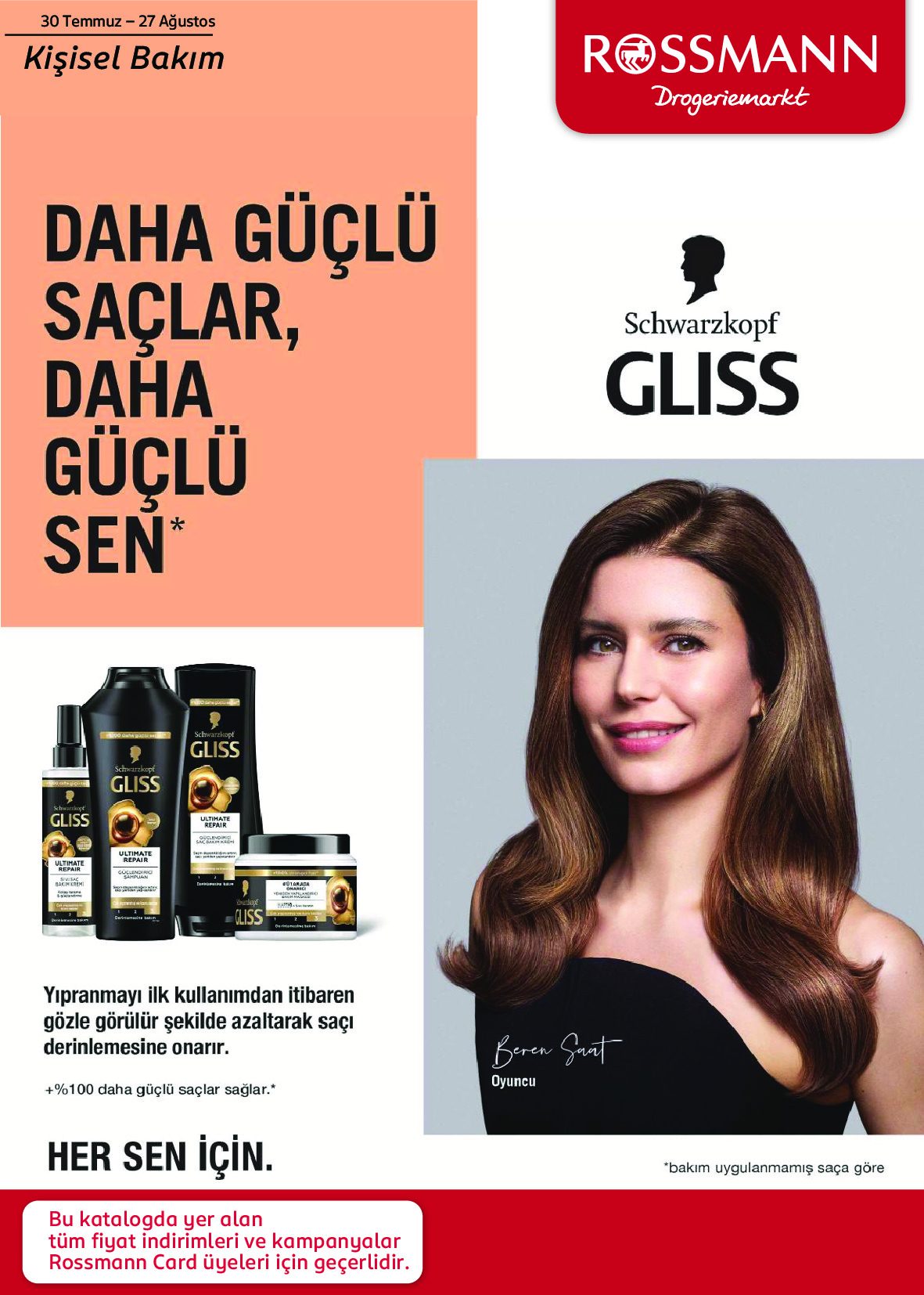 Rossmann 30 Temmuz - 27 Ağustos Kişisel Bakım Kataloğu - Sayfa 1