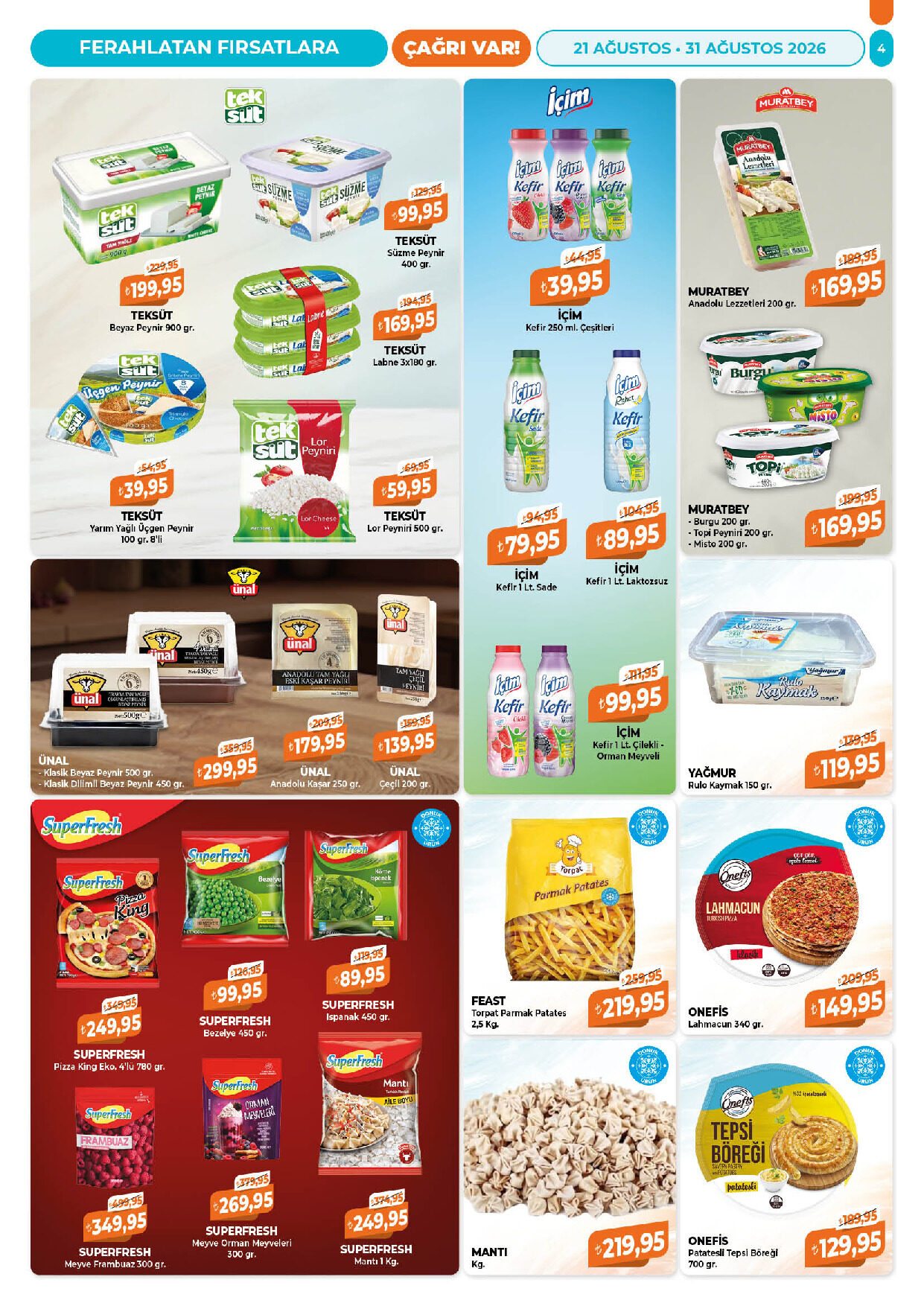 Çağrı Market 21 Ağustos - 31 Ağustos Güncel Katalog - Sayfa 4