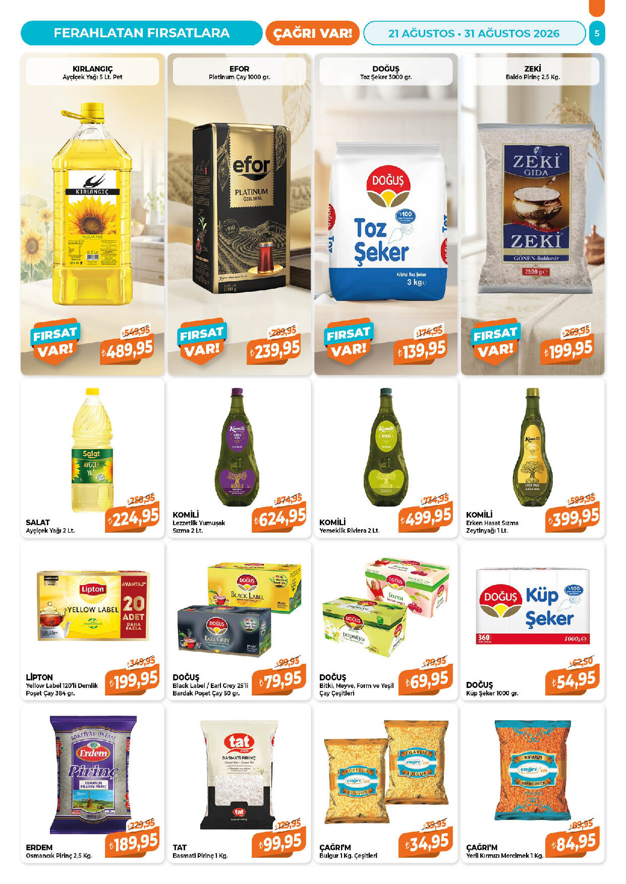 Çağrı Market 21 Ağustos - 31 Ağustos Güncel Katalog - Sayfa 5