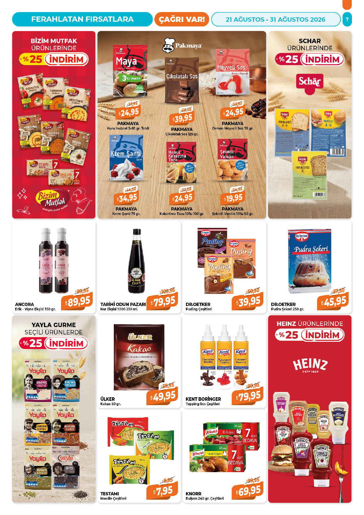 Çağrı Market 21 Ağustos - 31 Ağustos Güncel Katalog - Sayfa 7