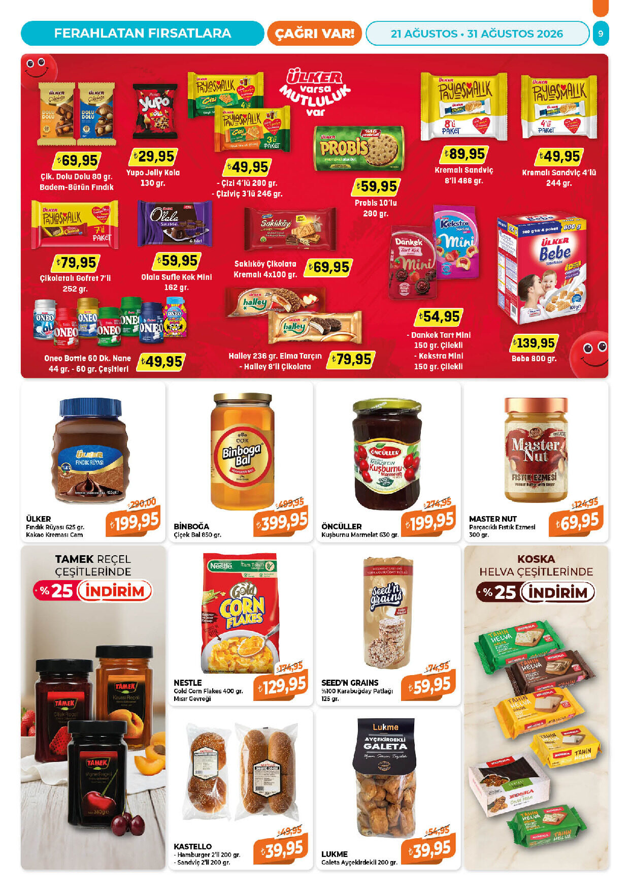 Çağrı Market 21 Ağustos - 31 Ağustos Güncel Katalog - Sayfa 9