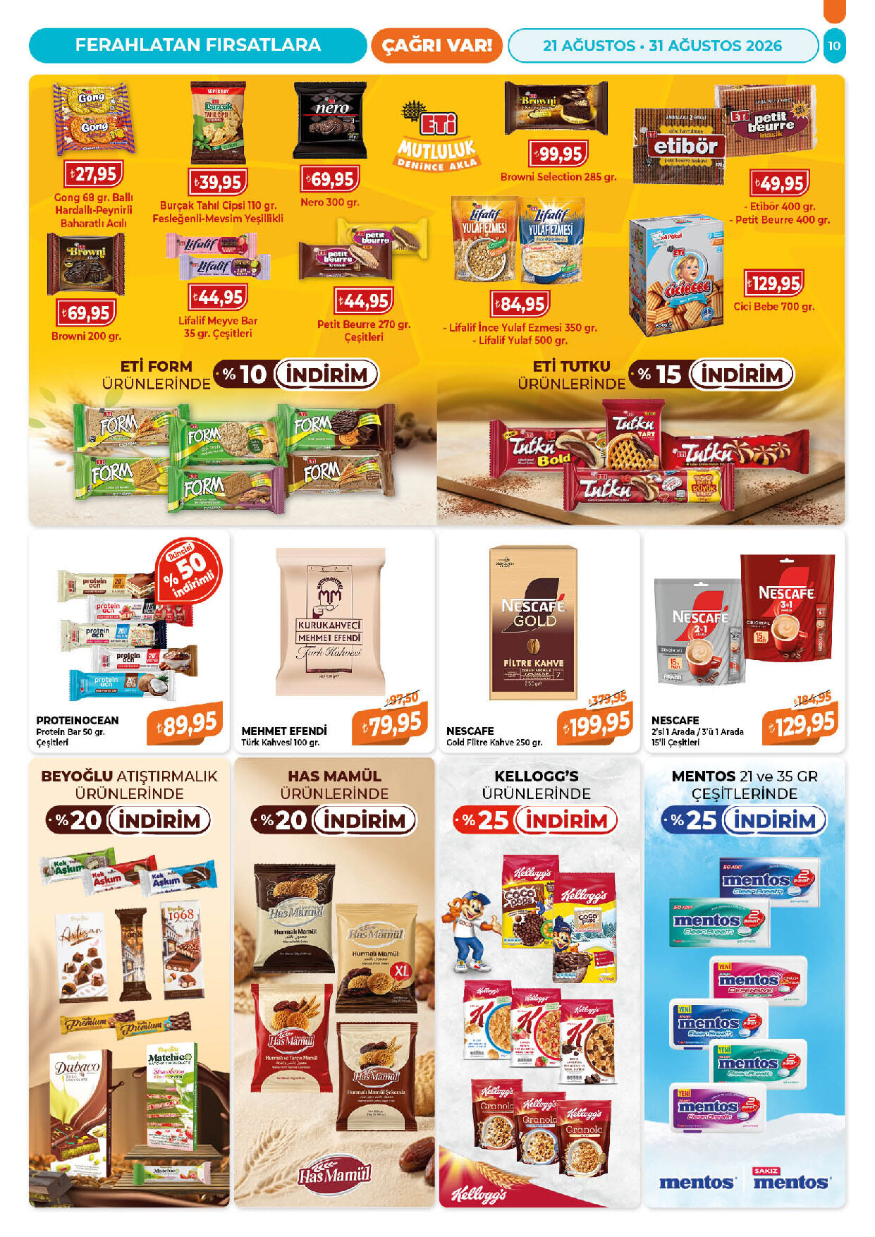 Çağrı Market 21 Ağustos - 31 Ağustos Güncel Katalog - Sayfa 10