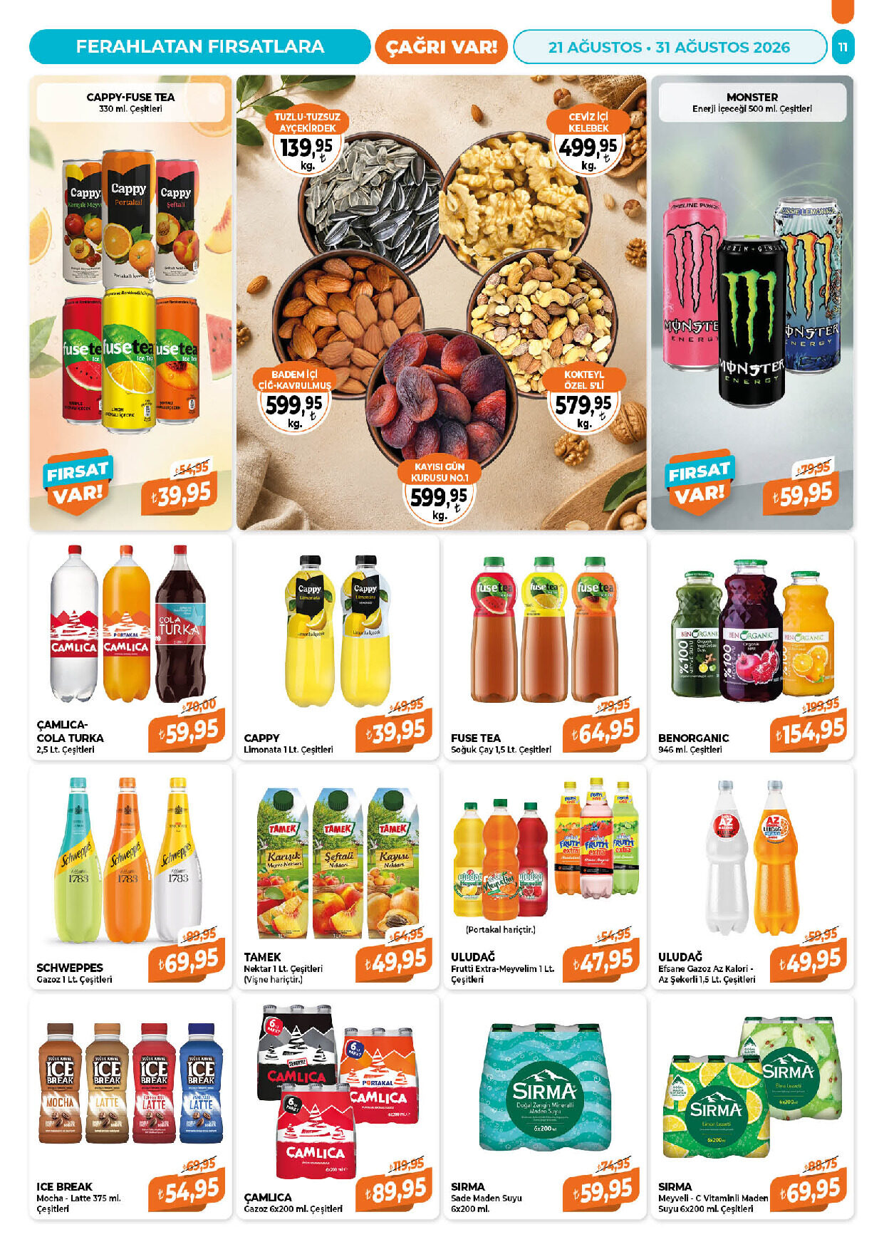 Çağrı Market 21 Ağustos - 31 Ağustos Güncel Katalog - Sayfa 11
