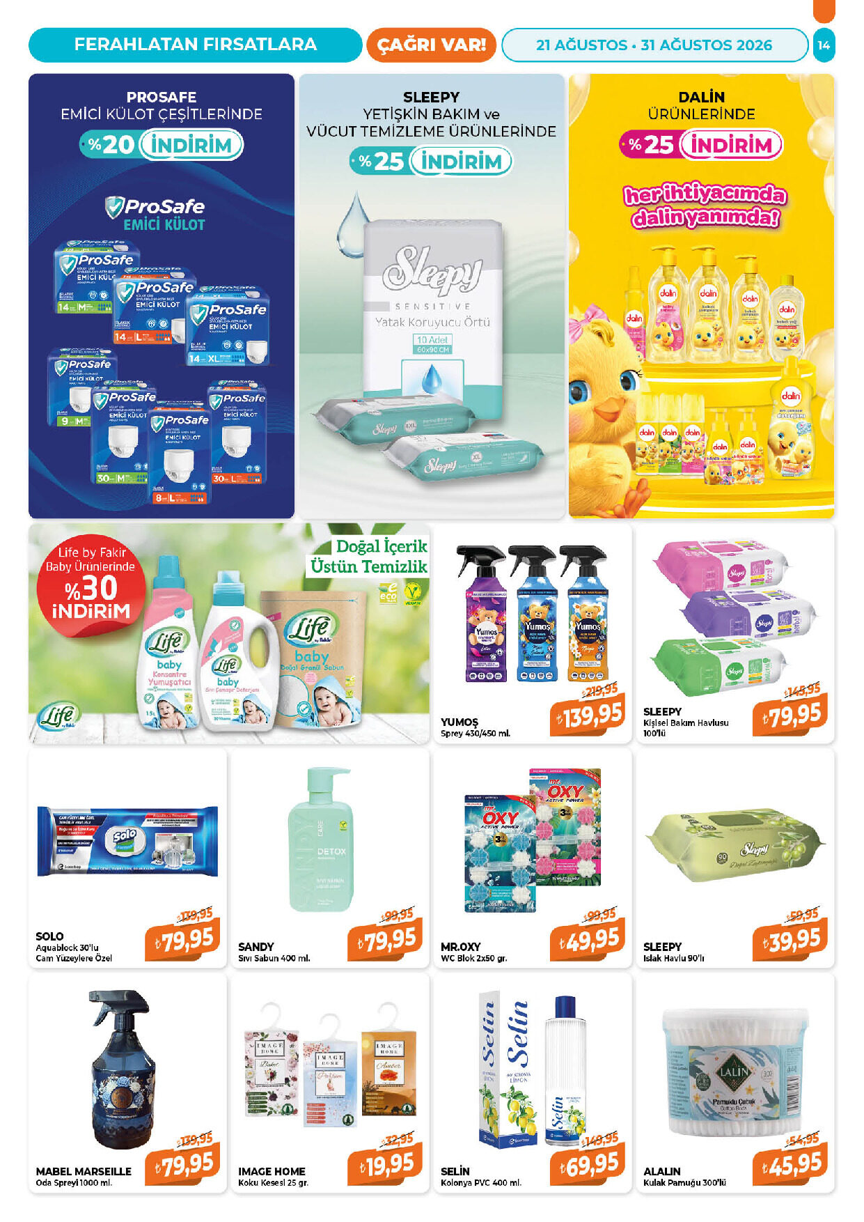 Çağrı Market 21 Ağustos - 31 Ağustos Güncel Katalog - Sayfa 14