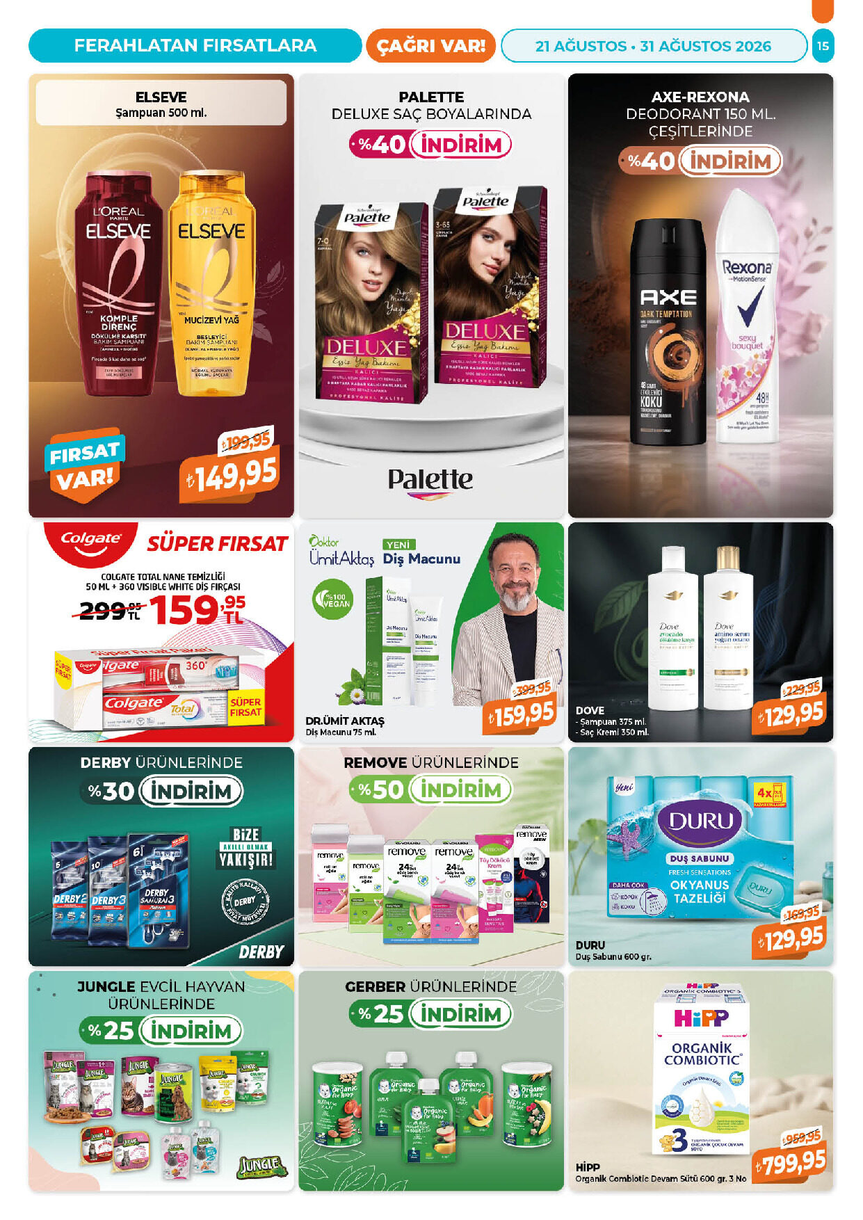 Çağrı Market 21 Ağustos - 31 Ağustos Güncel Katalog - Sayfa 15