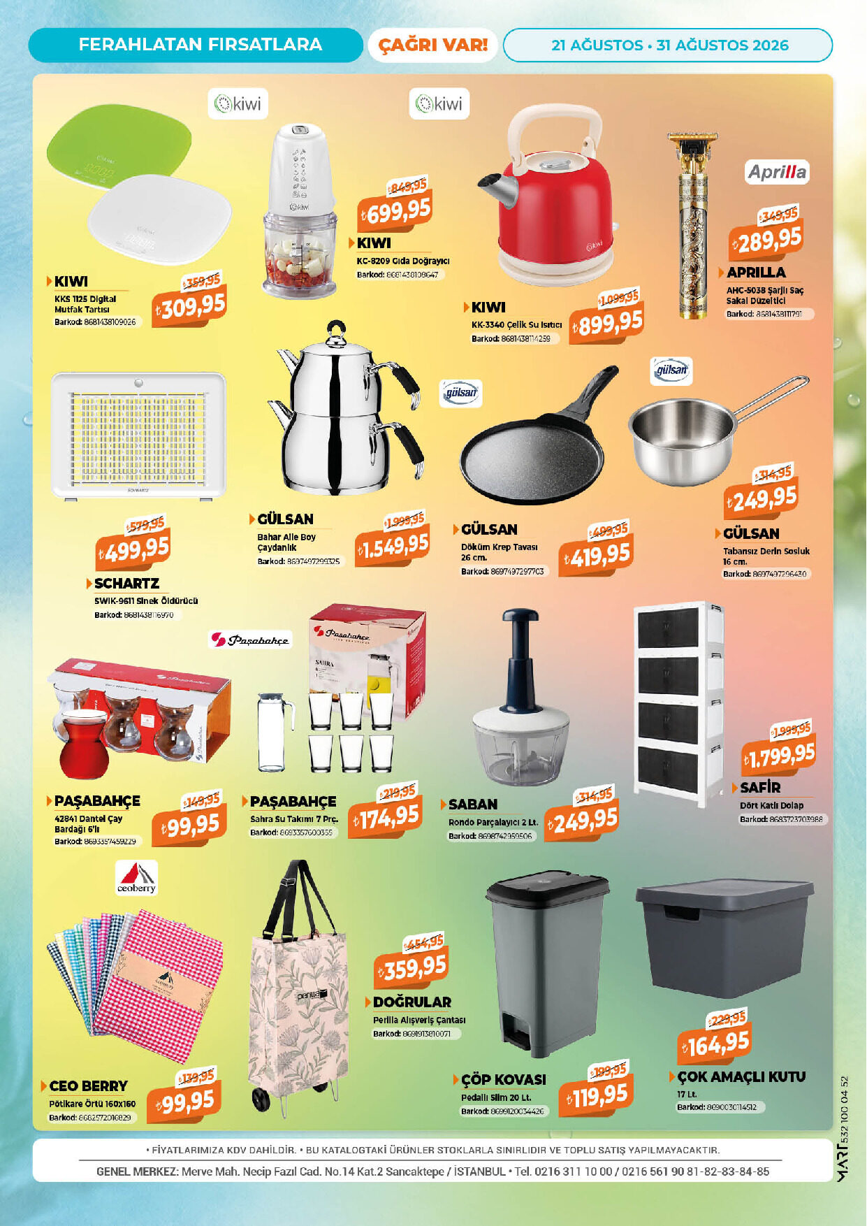 Çağrı Market 21 Ağustos - 31 Ağustos Güncel Katalog - Sayfa 16