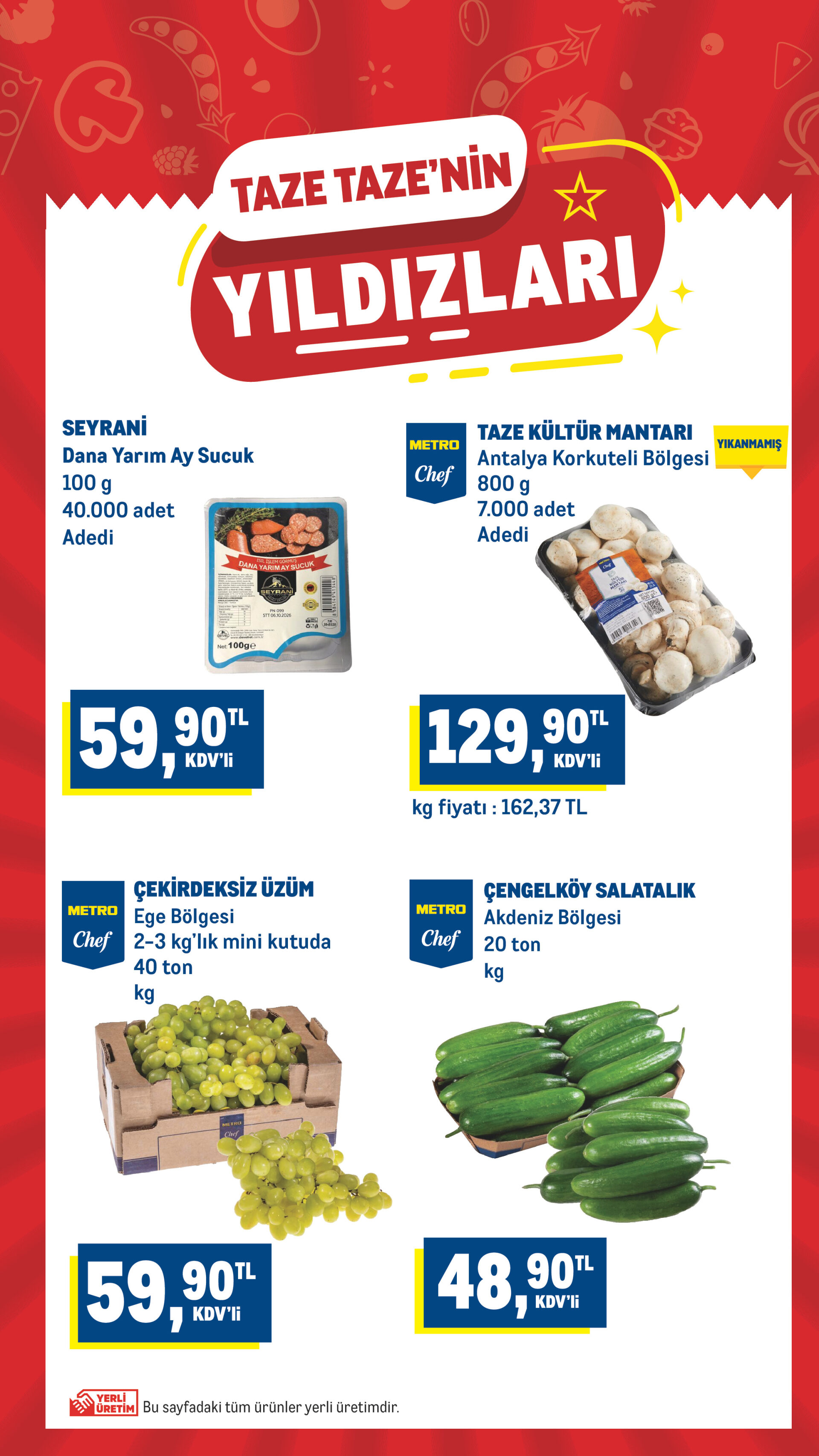 Metro 19 Ağustos - 25 Ağustos Taze Ürünler Kataloğu