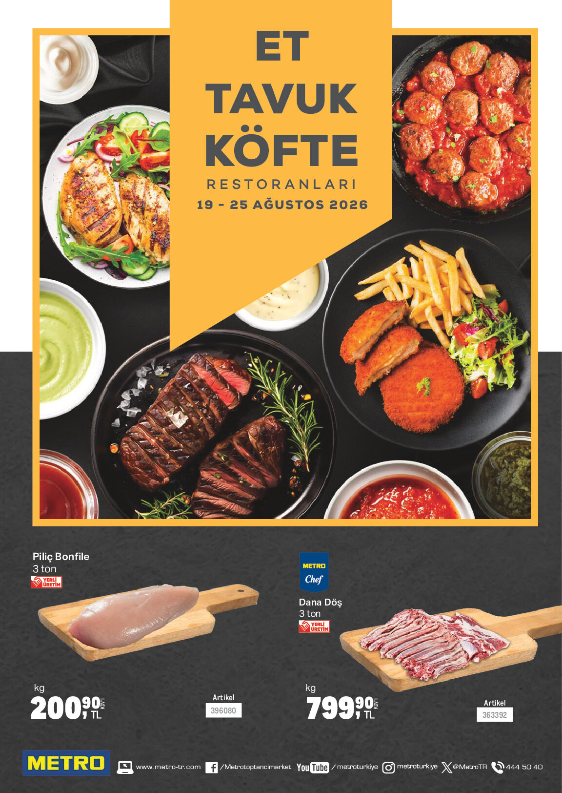 Metro 19 Ağustos - 25 Ağustos Et Tavuk Köfte Restoranları Kataloğu - Sayfa 1